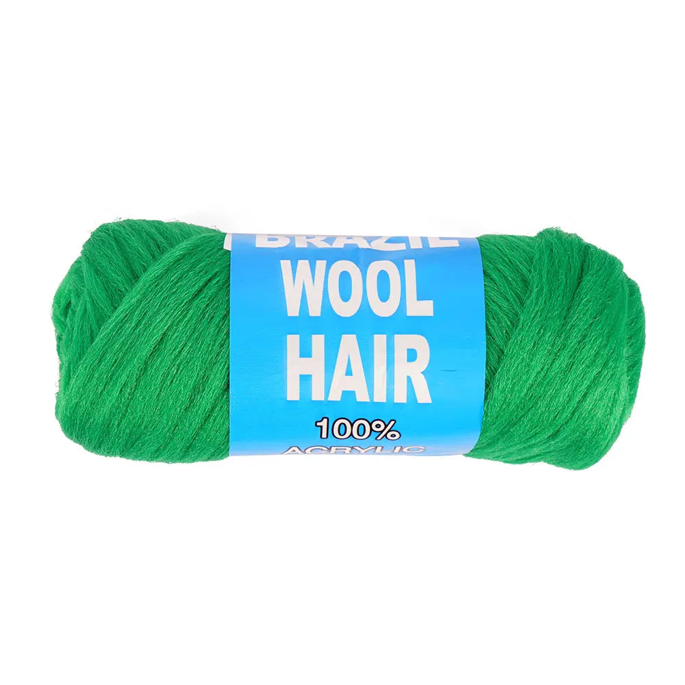 Synthetic Brazilian Wool Hair Extension for Women  African Low Temperature Senegalese Twist Faux Locs Wraps Jumbo Braiding Hair