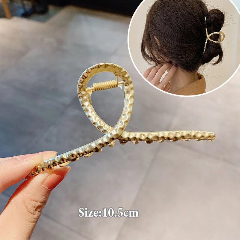 Women Geometric Hair Claw Girls Clamps Fashion Metal Hair Crab Cross Hair Clips Headband Hairpin Fashion Hair Accessories