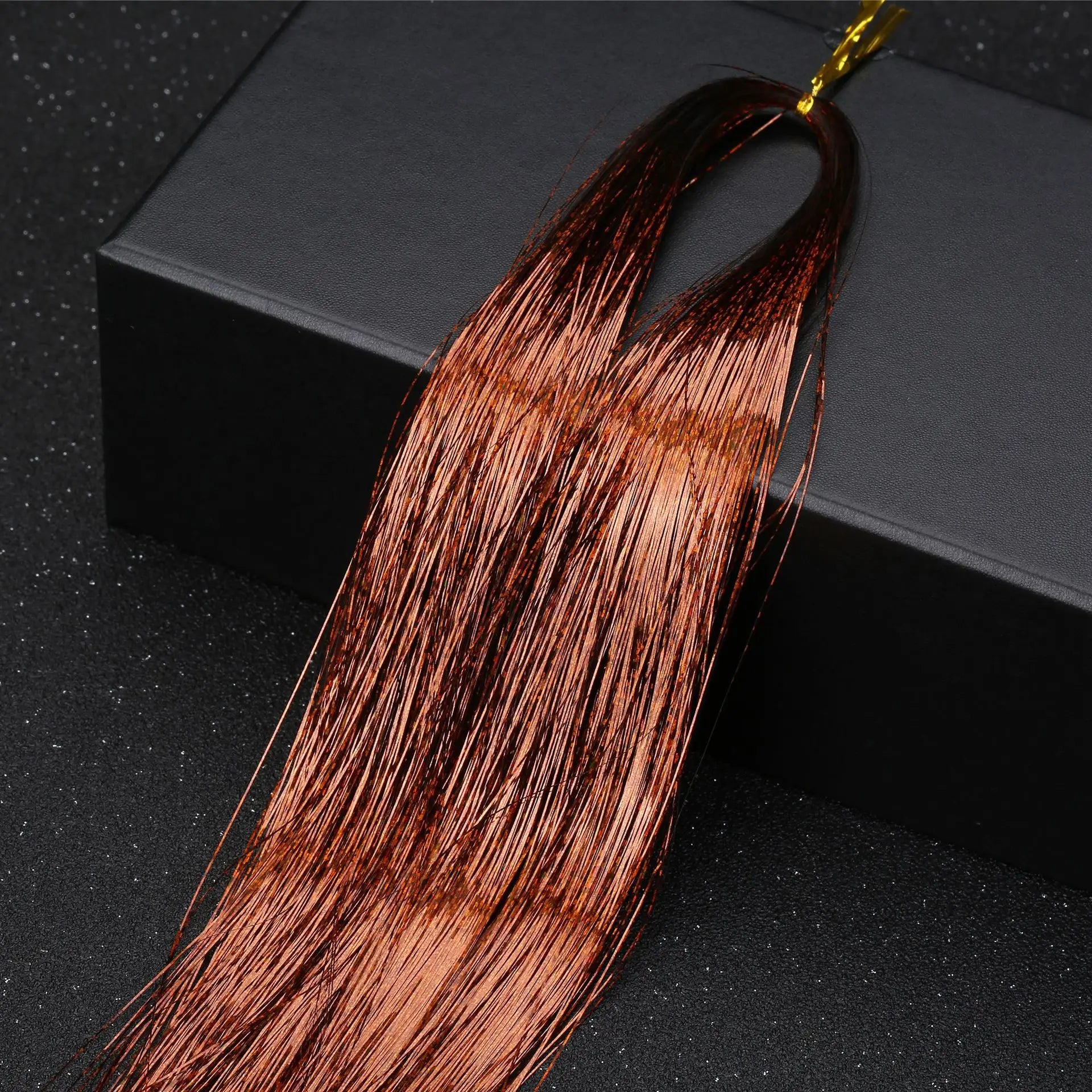 93cm Sparkle Hair Tinsel Rainbow Colored Strands Girls Headwear Hairbinge Hair Laser False Hair Extensions Decor Glitter Strips