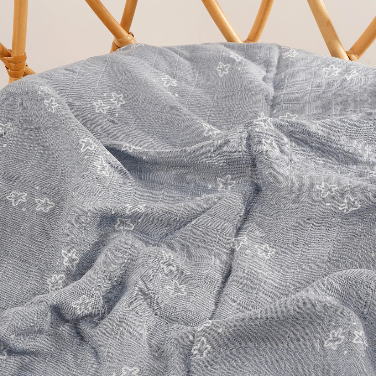 HappyFlute  Bamboo Cotton Baby Muslin Swaddle Baby Blanket Soft Baby Towel Wrap