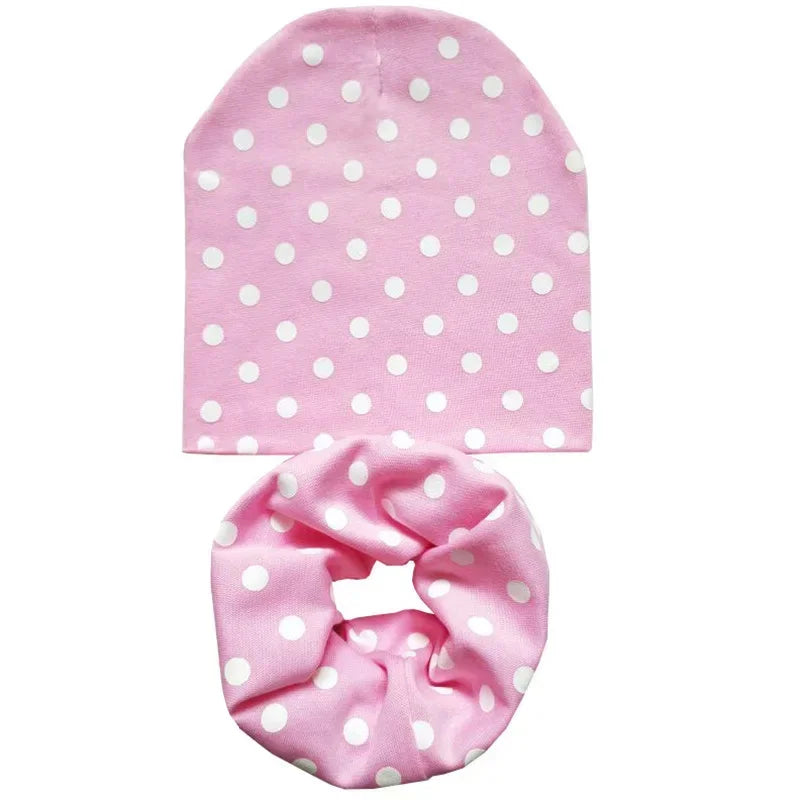 Winter Spring Cotton Baby Hat Scarf Infant Hat Set Duvet Fabric Beanie Hats for Kids Baby Girl Hat Baby Boy Hat Plush Warm Hat