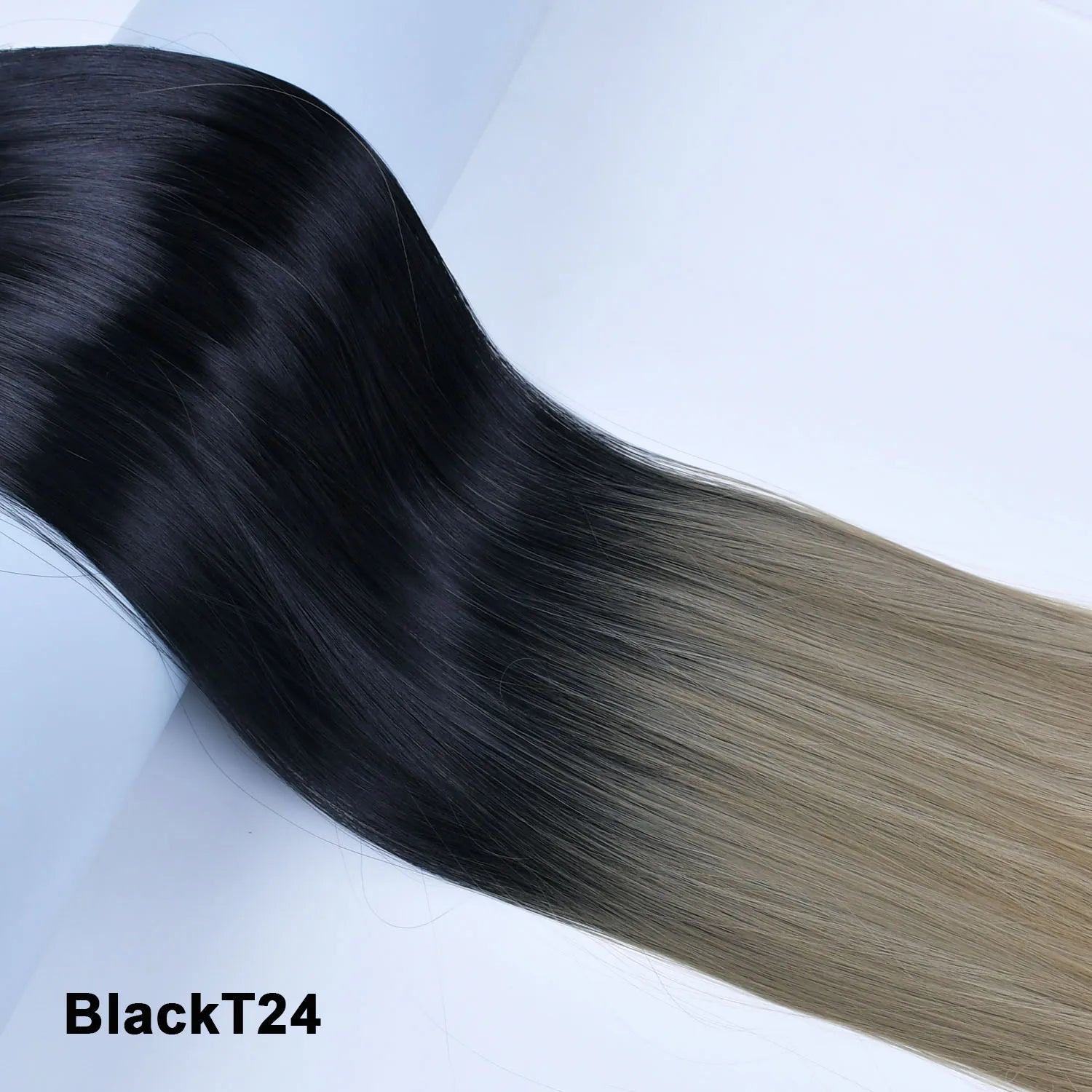 Women's Synthetic  String  Hair Extension No Clips No Glue Long Straight Invisible Hair Extensions Ombre Color Hairpiece