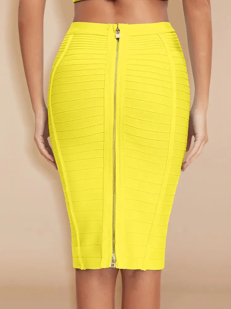BEAUKEY Sexy Pencil Bandage Skirt Striped Quality Luxury Zipper Skirts Party Celebrity Wholesale XL Red Blue Black Slim Skirts