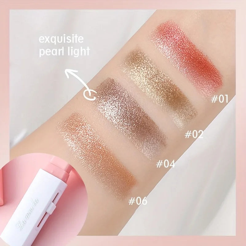 2 in 1 Pearly Highlighter Eyeshadow Stick Makeup Waterproof Long Lasting Glitter Eyeshadow Eyeliner Stick Eyes Makeup Cosmetics - My Store