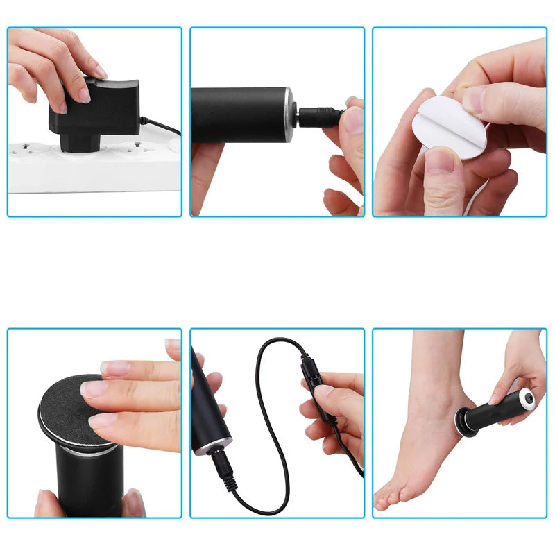 Electric Foot Callus Remove Pedicure Grinder Foot Care Tool Remove Dry Hard Dead Skin Exfoliating Nail & Foot Care
