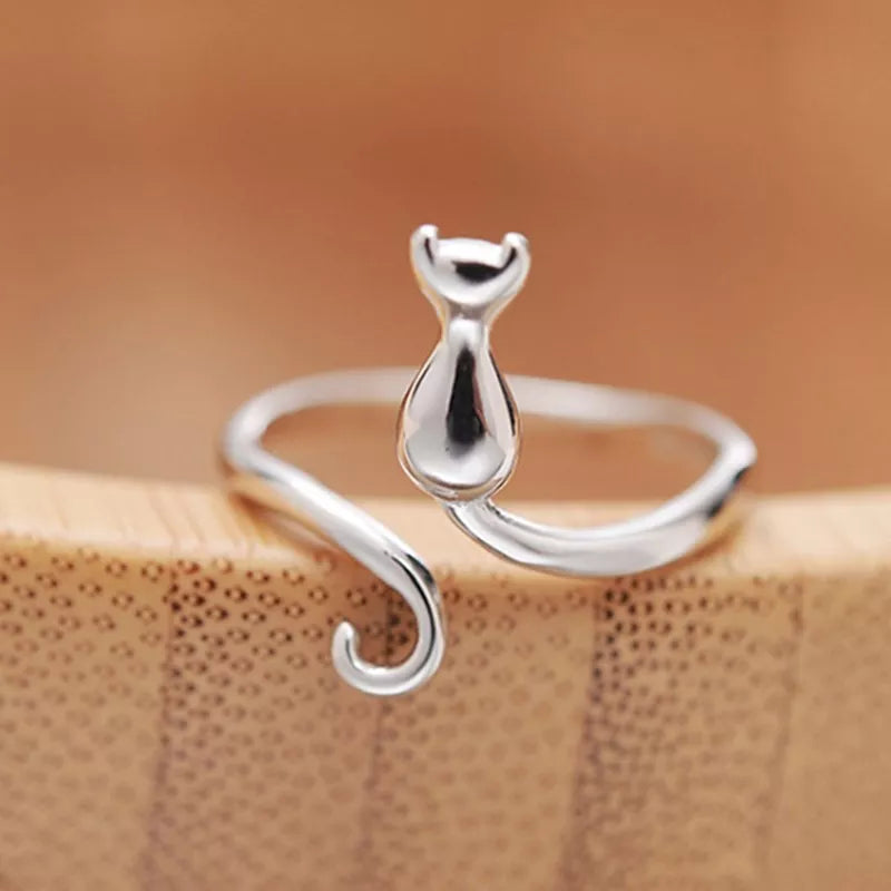 925 Sterling Silver Cat Rings for Women Engagement Luxury Designer Jewelry Female  GaaBou Jewellery