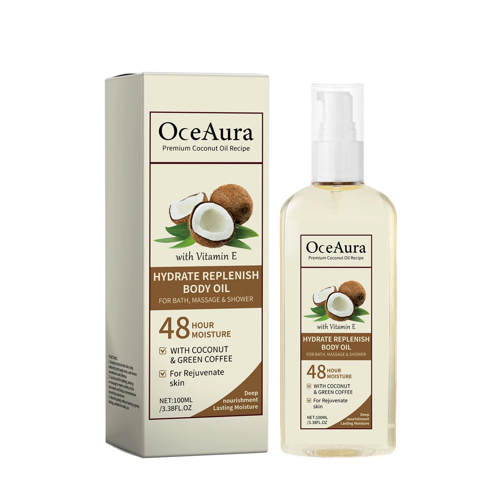 Coconut Oil Sooth Dry Rough Skin Deep Nourishment Reduce Fine Lines Relaxation Body Face Skin Care Product Massage Essential Oil