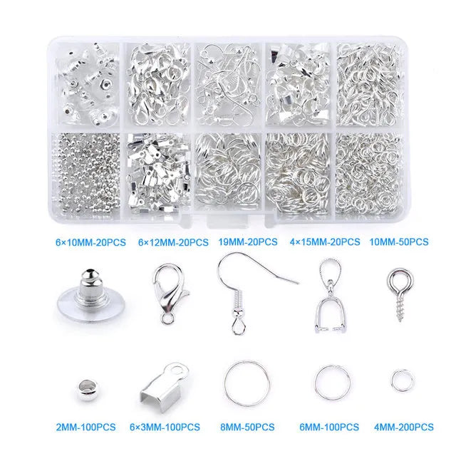 Jewelry Making Supplies Kit With Jewelry Tools, Jewelry Copper Wires Thread and Jewelry Findings for Jewelry Repair and Beading