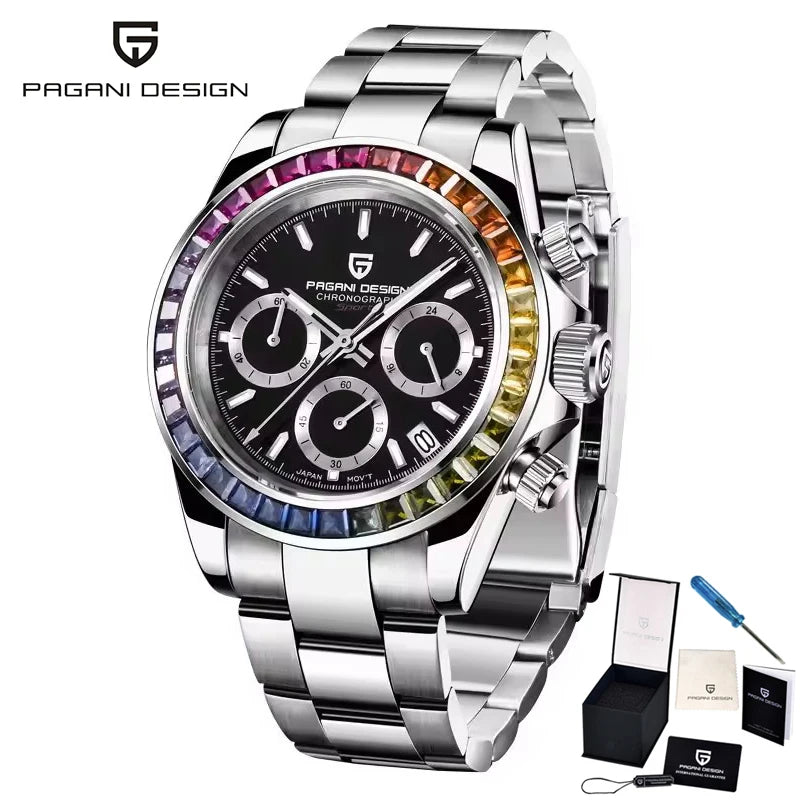 PAGANI DESIGN New Men Watches Quartz Business Watch Mens Watches Top Brand Luxury Watch Men Chronograph VK63