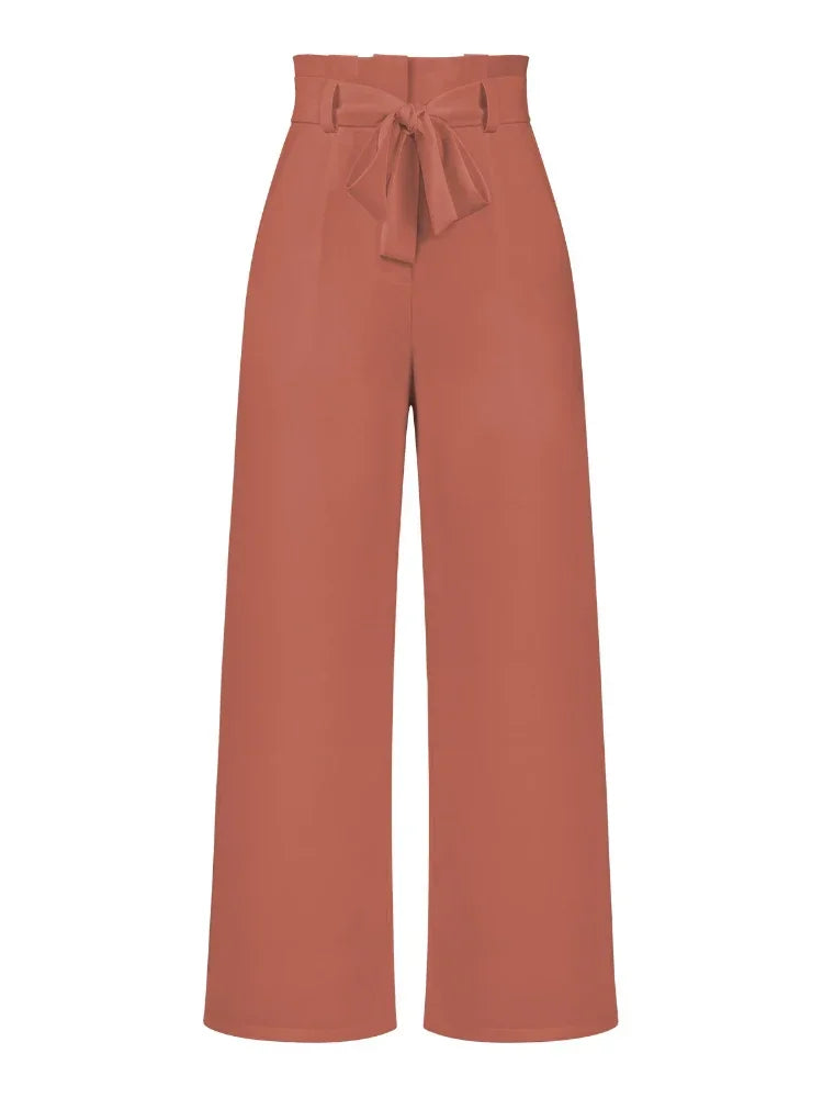 Fashion New in Women's Pants Casual Workplace Loose Women Pant Versatile Straight Broad Leg High Waist Pants Women Clothing