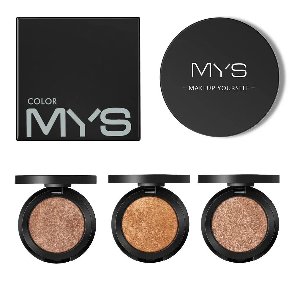 MYS Brand Face Makeup Powder 6 Color Waterproof Minerals Shimmer Brightener Contour Bronzer Highlighter Makeup Palettes - My Store