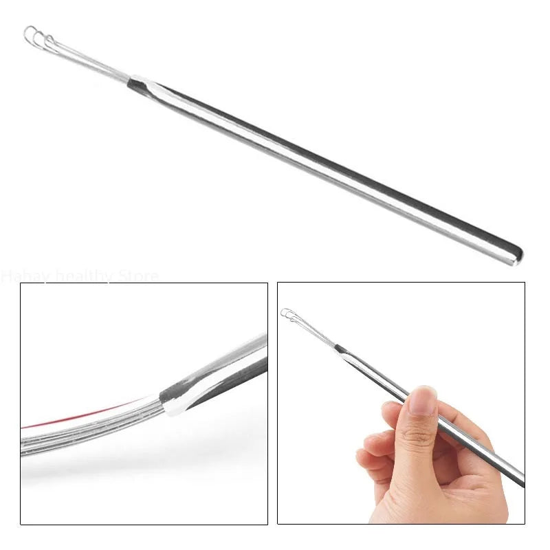 Ear Tools Stainless Steel Silver Earpick Wax Remover Curette Cleaner Health Care Tools Ear Pick Handle Design
