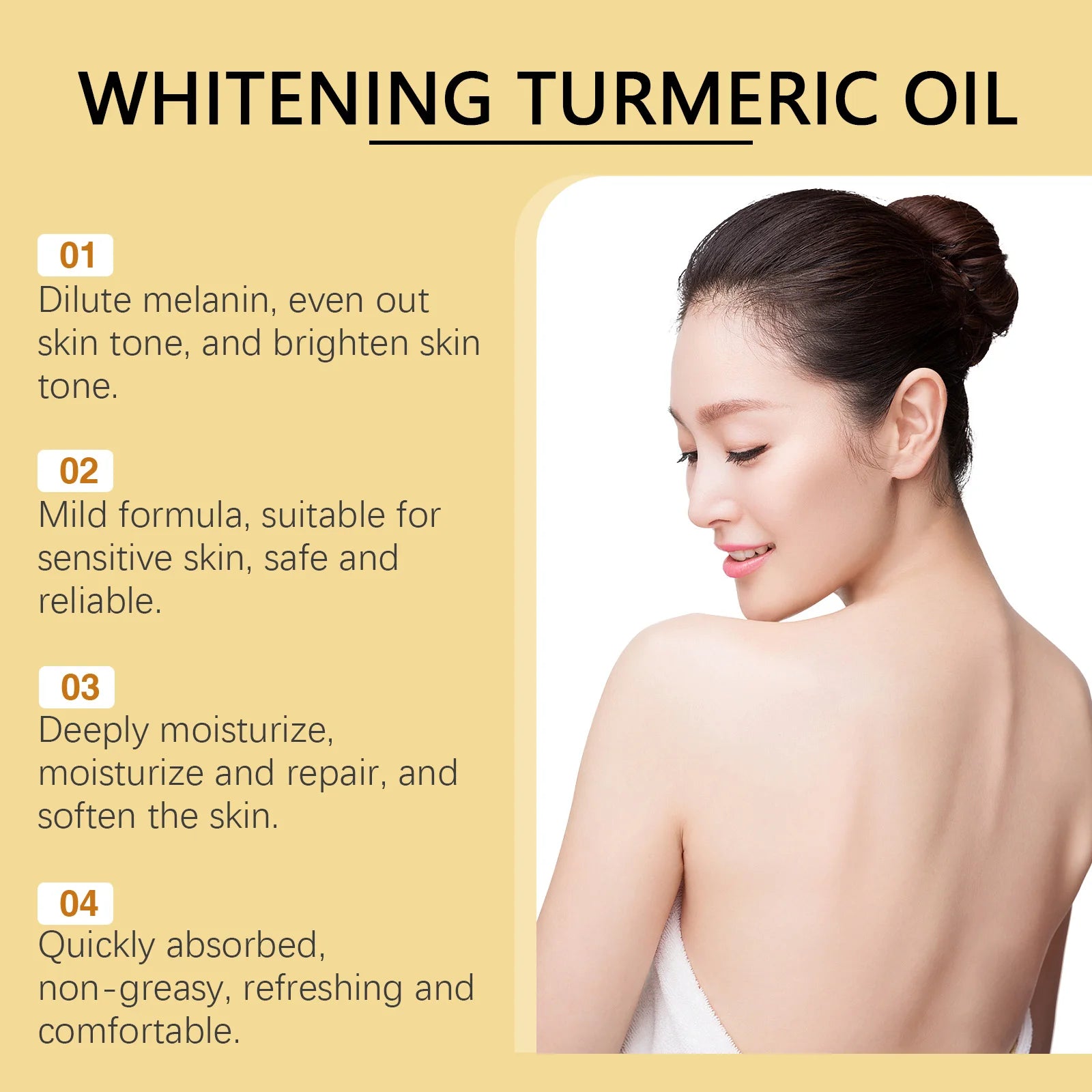 Skin Lightening Oil for Body Massage Relaxing Essential Oil Repair Dry Redness Reduce Melanin Brightening Skin Care Products