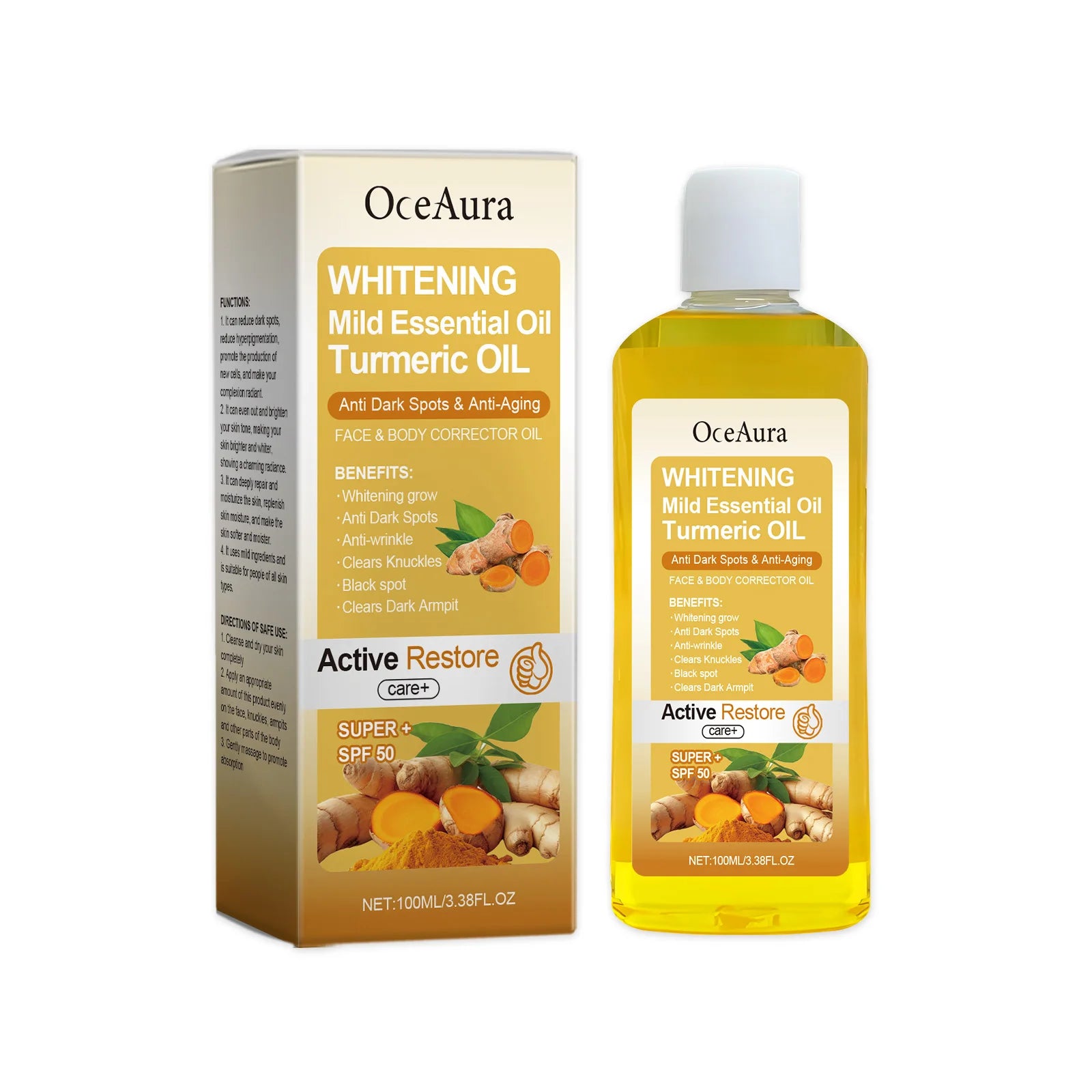 Skin Lightening Oil for Body Massage Relaxing Essential Oil Repair Dry Redness Reduce Melanin Brightening Skin Care Products