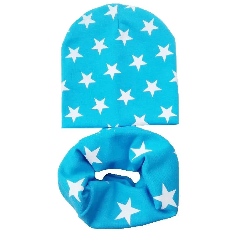 Winter Spring Cotton Baby Hat Scarf Infant Hat Set Duvet Fabric Beanie Hats for Kids Baby Girl Hat Baby Boy Hat Plush Warm Hat