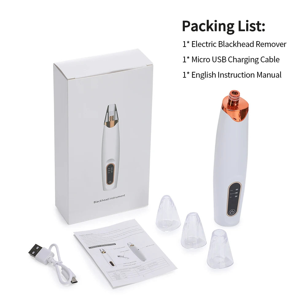 Electric Blackhead Remover Vacuum Cleaner Black Spots Removal Facial Deep Cleansing Pore Cleaner Machine Face Skin Care Tools