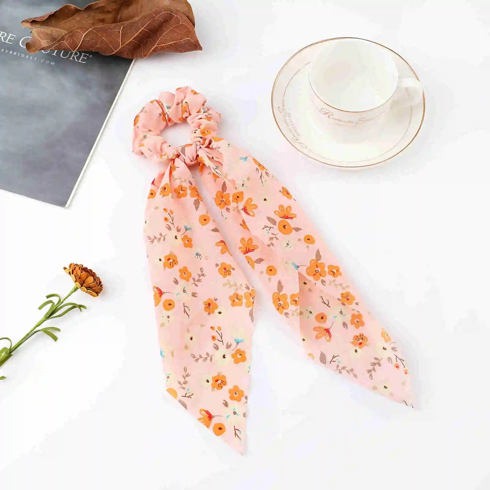 Fashion Dots Scrunchies Long Hair Rope Korean Hair Ties for Women Ponytail Scarf Sweet Elastic Hair Band Hair Accessories