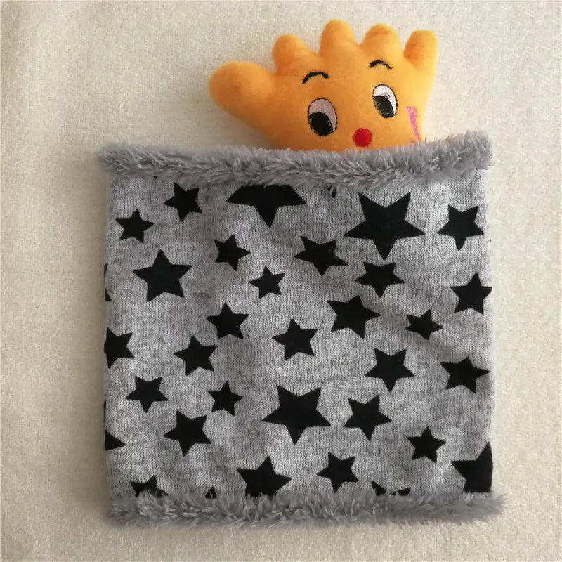 New Winter Scarf Infinity Baby Scarfs Five Star Boys Girls Cotton Kids Scarf Children Scarf Soft Ring Warm Men Women Scarves