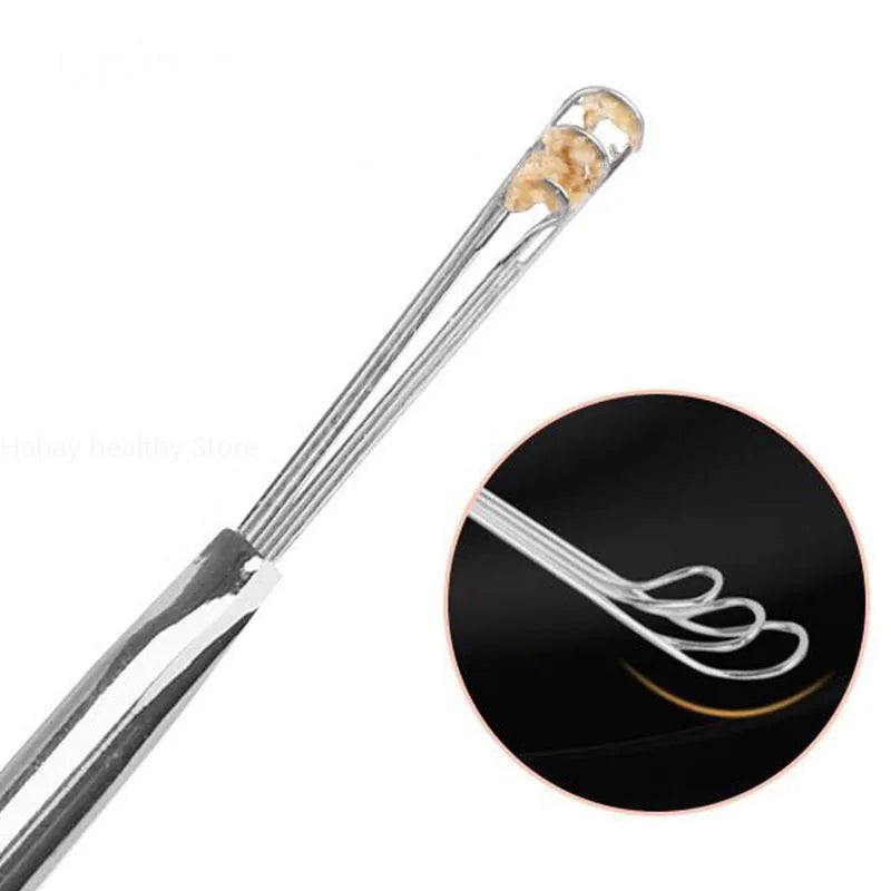 Ear Tools Stainless Steel Silver Earpick Wax Remover Curette Cleaner Health Care Tools Ear Pick Handle Design