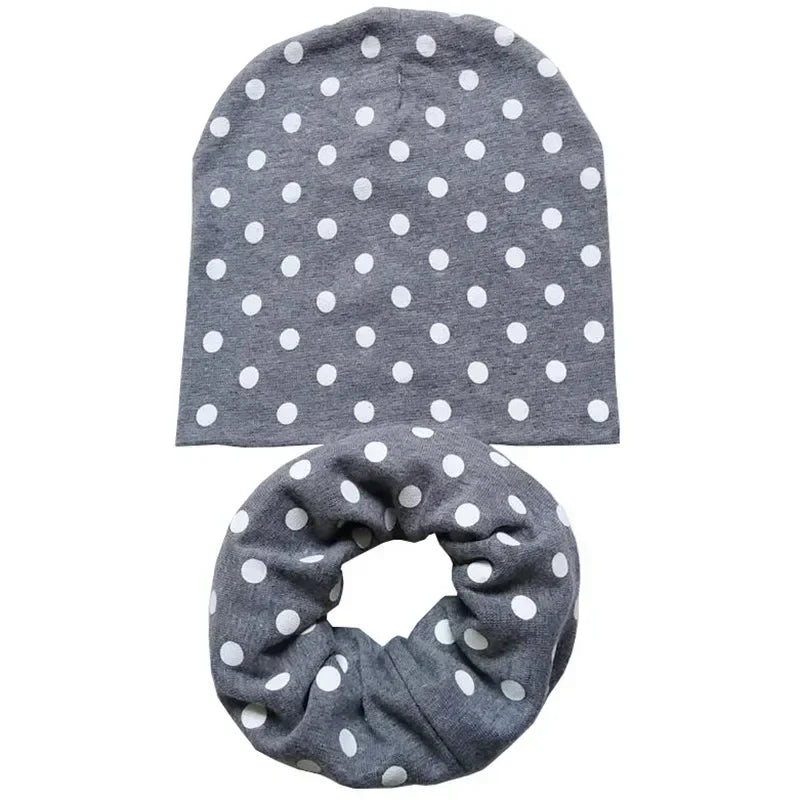 Winter Spring Cotton Baby Hat Scarf Infant Hat Set Duvet Fabric Beanie Hats for Kids Baby Girl Hat Baby Boy Hat Plush Warm Hat