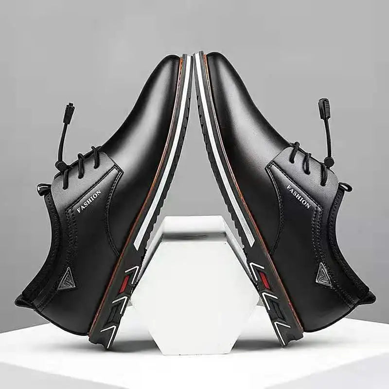 British Casual Single Shoes Leather Shoes Formal Shoes New Men Shoes Leather Cowhide Leather Shoes Men Comfortable Low-Top