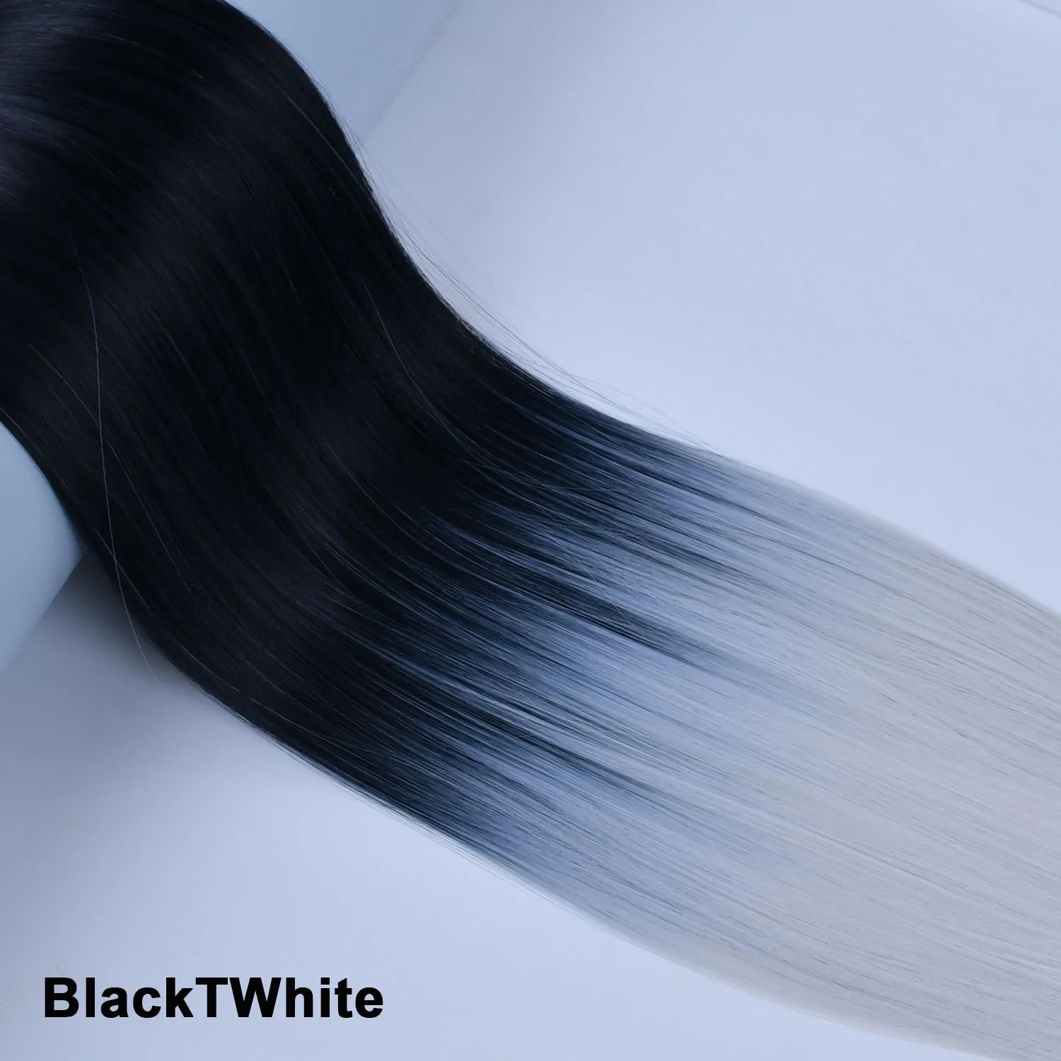 Women's Synthetic  String  Hair Extension No Clips No Glue Long Straight Invisible Hair Extensions Ombre Color Hairpiece