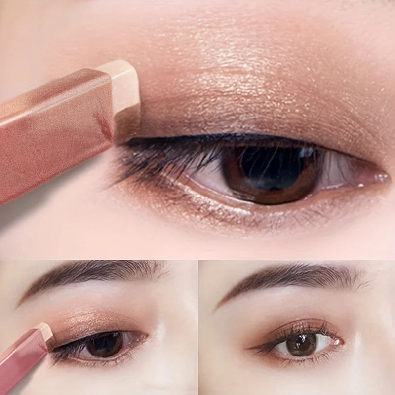 2 in 1 Pearly Highlighter Eyeshadow Stick Makeup Waterproof Long Lasting Glitter Eyeshadow Eyeliner Stick Eyes Makeup Cosmetics - My Store