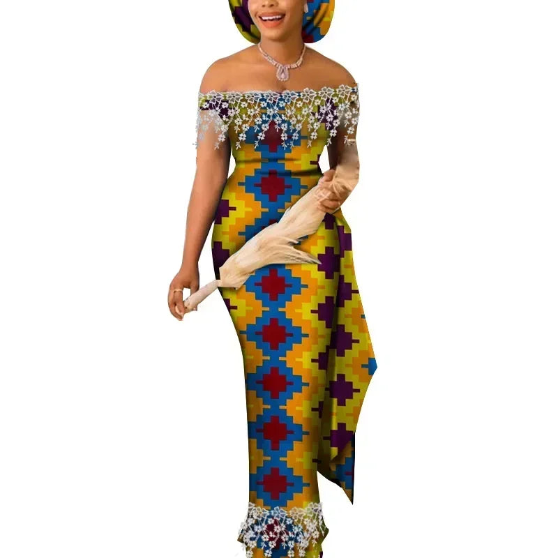 Dresses for Women Party Wedding Casual Date Dashiki African Women Dresses African Dresses for Women Kg598 - My Store