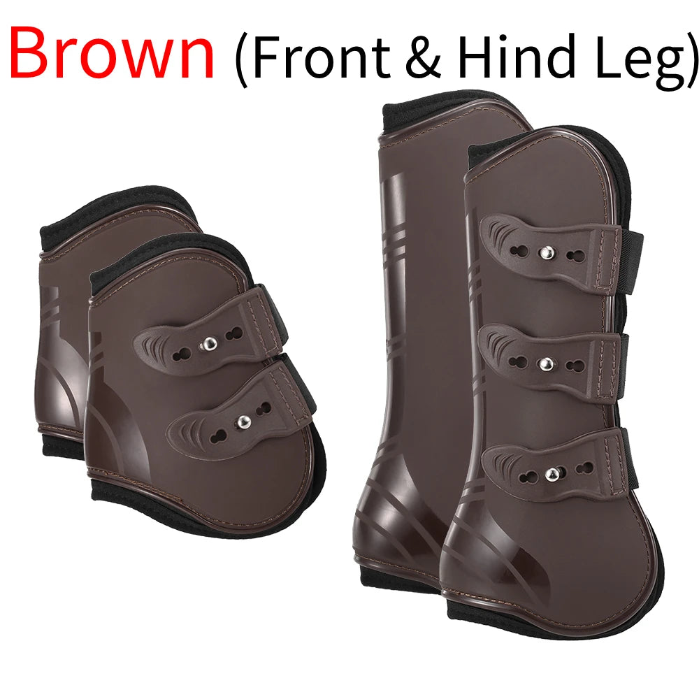 Adjustable Horse Boot Horse Equipment Front Hind Leg Boots Leg Boots Equine Guard Equestrian Tendon Protection Horses Hock Brace