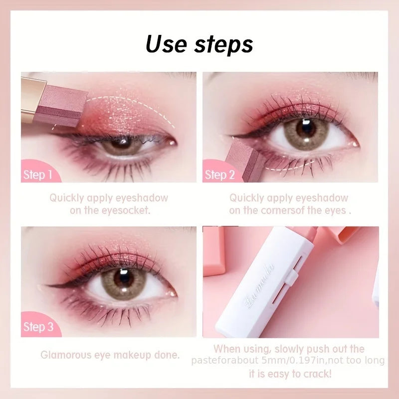 2 in 1 Pearly Highlighter Eyeshadow Stick Makeup Waterproof Long Lasting Glitter Eyeshadow Eyeliner Stick Eyes Makeup Cosmetics - My Store