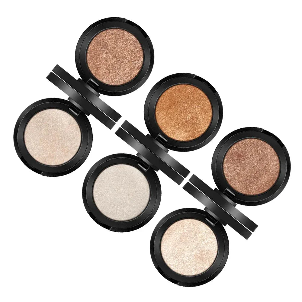 MYS Brand Face Makeup Powder 6 Color Waterproof Minerals Shimmer Brightener Contour Bronzer Highlighter Makeup Palettes - My Store