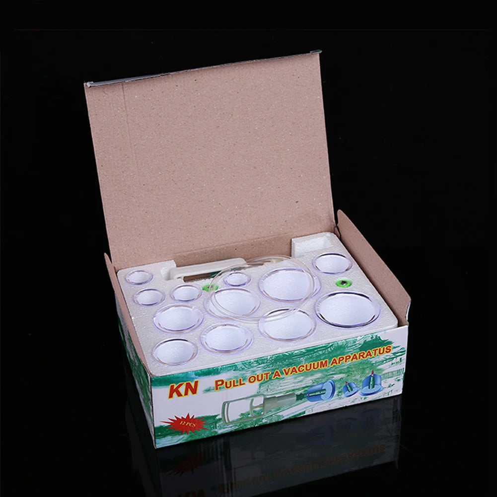 12pcs Chinese Health Care  Vacuum Body Cupping Therapy Cups Massage Set Personal Health Care Accessaries Supplies Tools