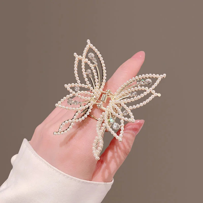 Fashion Metal Openwork Hair Claw Butterfly Hair Clips for Women Girl Elegant Ponytail Claw Clip Vintage Hairpin Hair Accessories