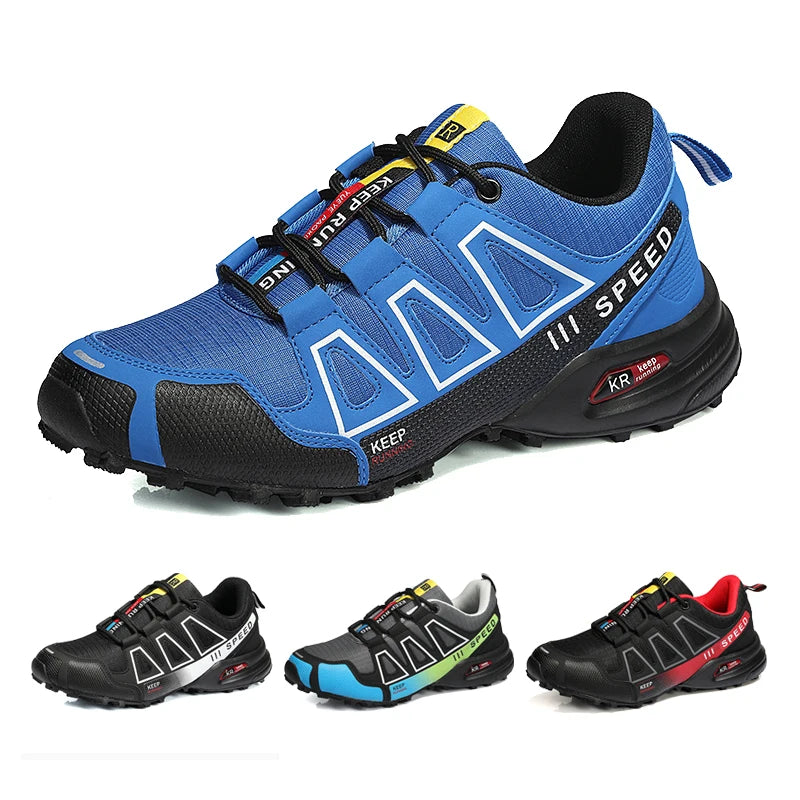Men‘s Waterproof Hiking Shoes Outdoor Trainers Lace-Up Climbing Shoes Women Trekking Sneakers Anti-Slip Hunting Tactical Sneaker