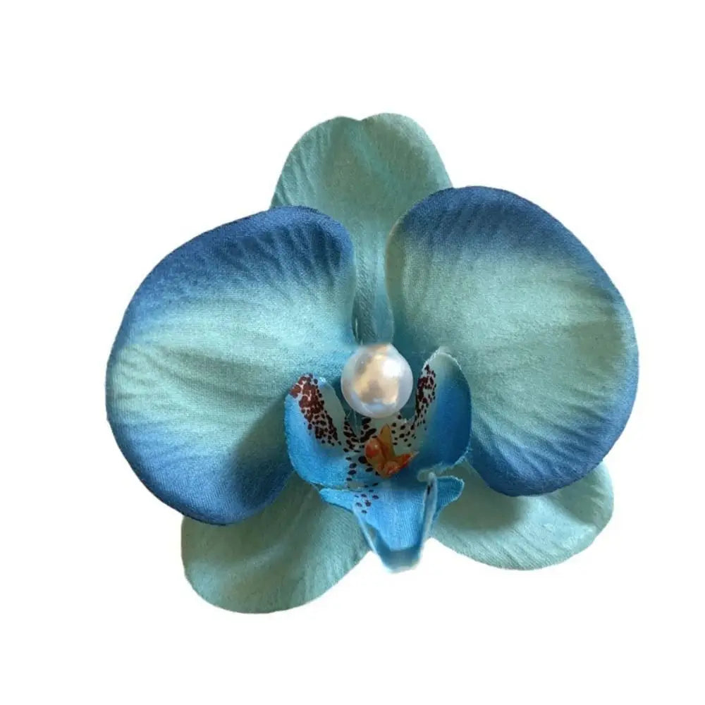 Hair Accessories Flower Hair Clip Hair Ornament Pink Orchid Orchid Hairpin Side Barrettes Headdress Bohemia Barrettes