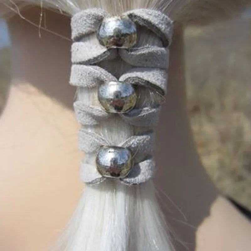 Hair Accessories Skull Jewelry Leather Ties Ponytail  Hair Glove Wrap