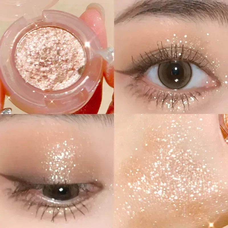 Monochrome Glitter Eyeshadow Pearlescent Highlighter Powder Makeup Diamond Eye Shadow Palette Bright Shiny Eye Makeup Cosmetics - My Store