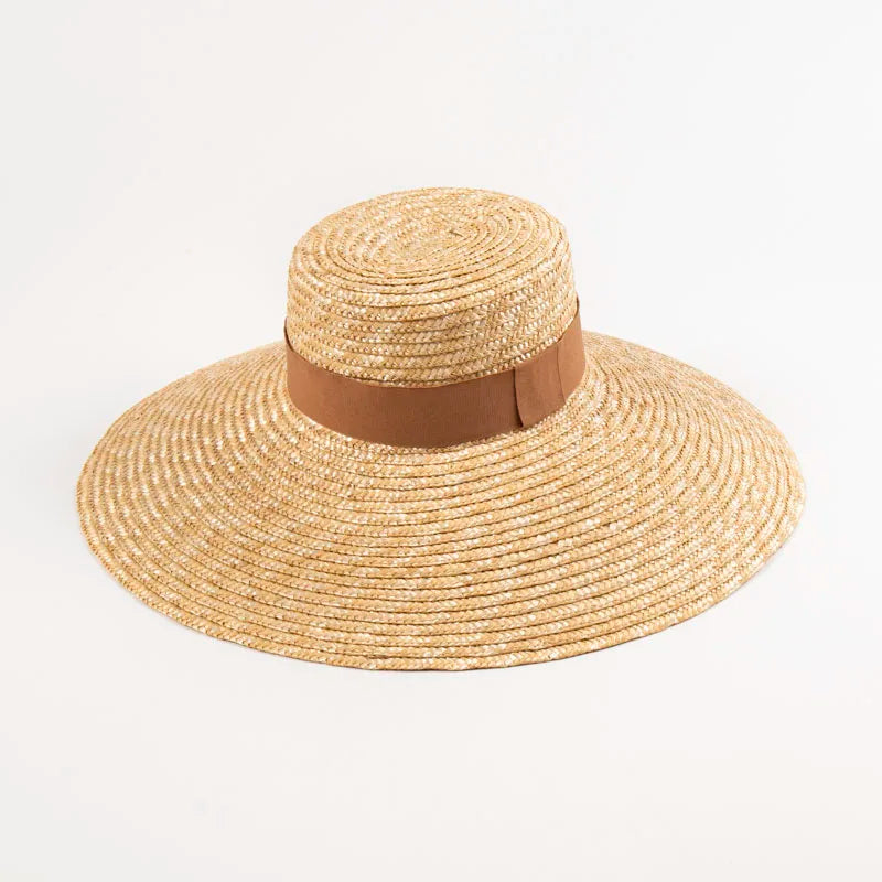 New Belt Strap Straw Sun Hat for Women Fashion Vacation Beach UV Hats WideBrim Panama Hats Outdoor Wholesale