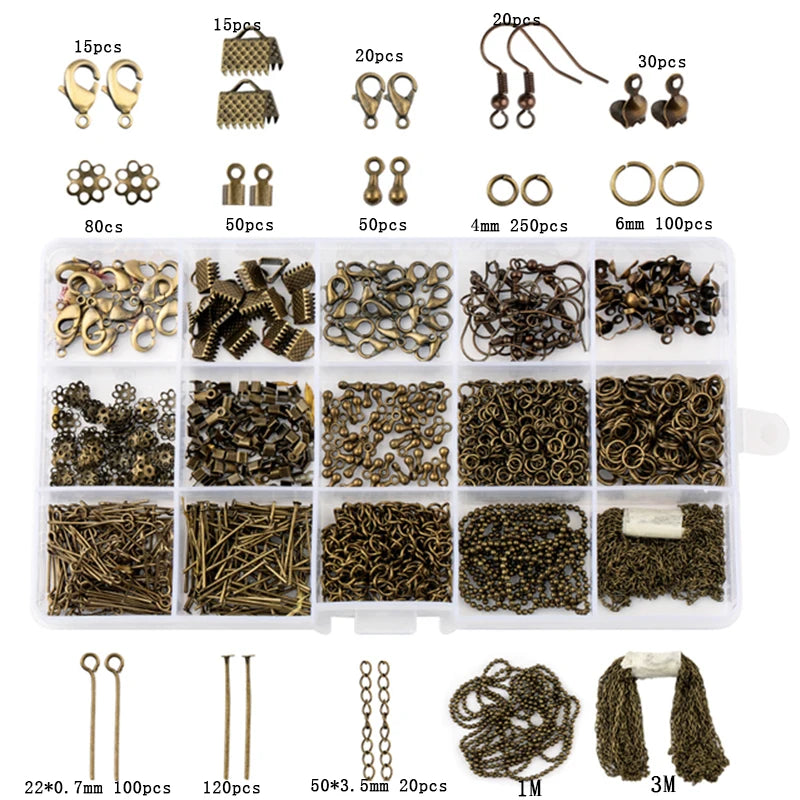 Jewelry Making Supplies Kit With Jewelry Tools, Jewelry Copper Wires Thread and Jewelry Findings for Jewelry Repair and Beading
