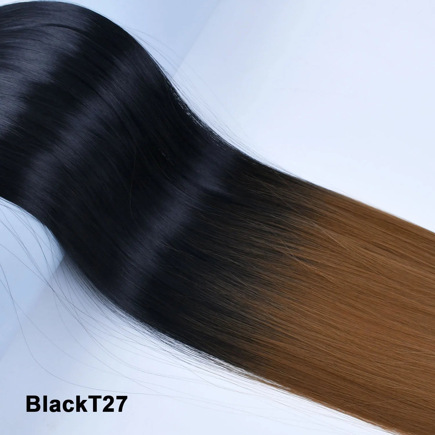 Women's Synthetic  String  Hair Extension No Clips No Glue Long Straight Invisible Hair Extensions Ombre Color Hairpiece