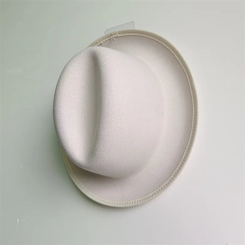 Hats Fedoras  Wide Brim Hat Panama Felt Hat for Male Jazz Hat Church Top Cap British Women Fedoras Hats for Men шляпа женская