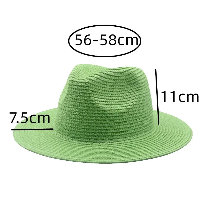Women's Hat Hats for Women Summer Straw Sun Hats Men's Caps Sun Protection Beach Summer Women Men Panama Straw Hat Gorras Hombre