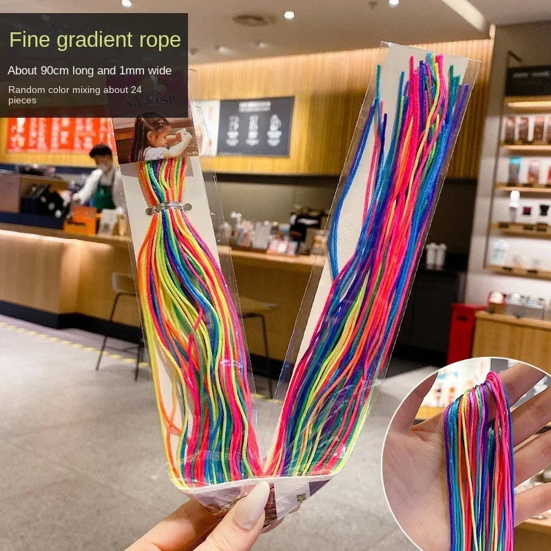 New Mix Colorful Hair Braids Rope Strands for Dreadlocks Braid DIY Ponytail Braid Women Girls Styling Hair Accessories 90cm
