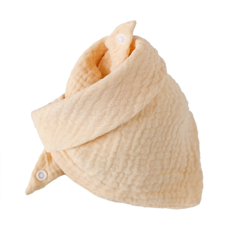 Baby Infant Cotton Bib Solid Color Triangle Scarf Feeding Saliva Towel Bandana Burp Cloth Boy Girl Babies Accessories Newborn