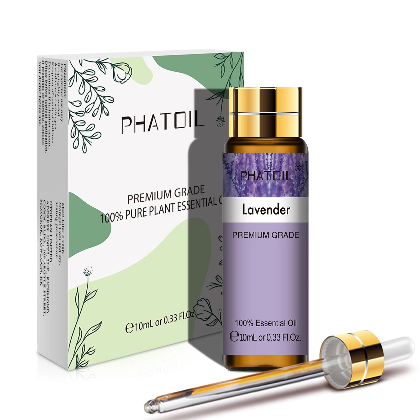 PHATOIL 10ML Rose Vanilla Neroli Spearmint  Pure Natural Essential Oils Diffuser Massage Spa Candles Soaps Aroma Fragrance Oil