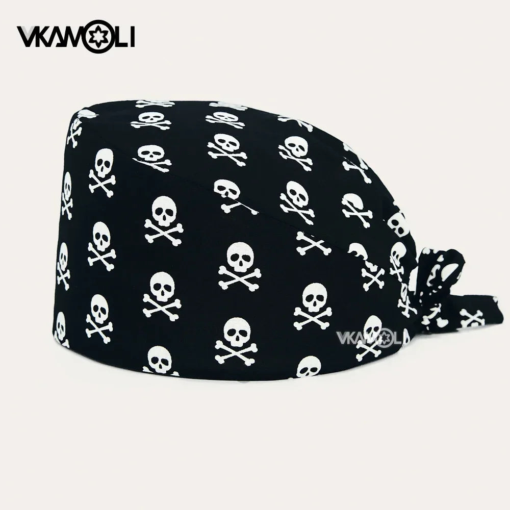 Wholesale Camouflage Print Women and Men Scrubs Caps Laboratory Health Service Station Work Cap Scrubs Hat Nursing Head Cap