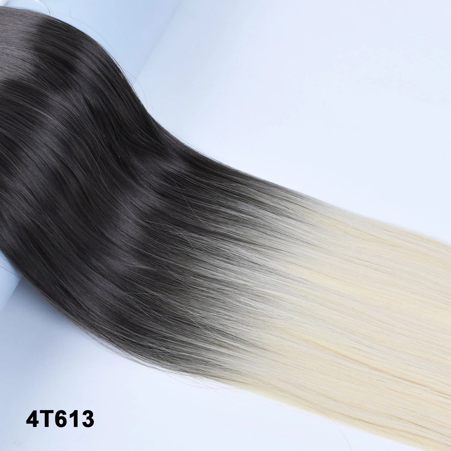 Women's Synthetic  String  Hair Extension No Clips No Glue Long Straight Invisible Hair Extensions Ombre Color Hairpiece