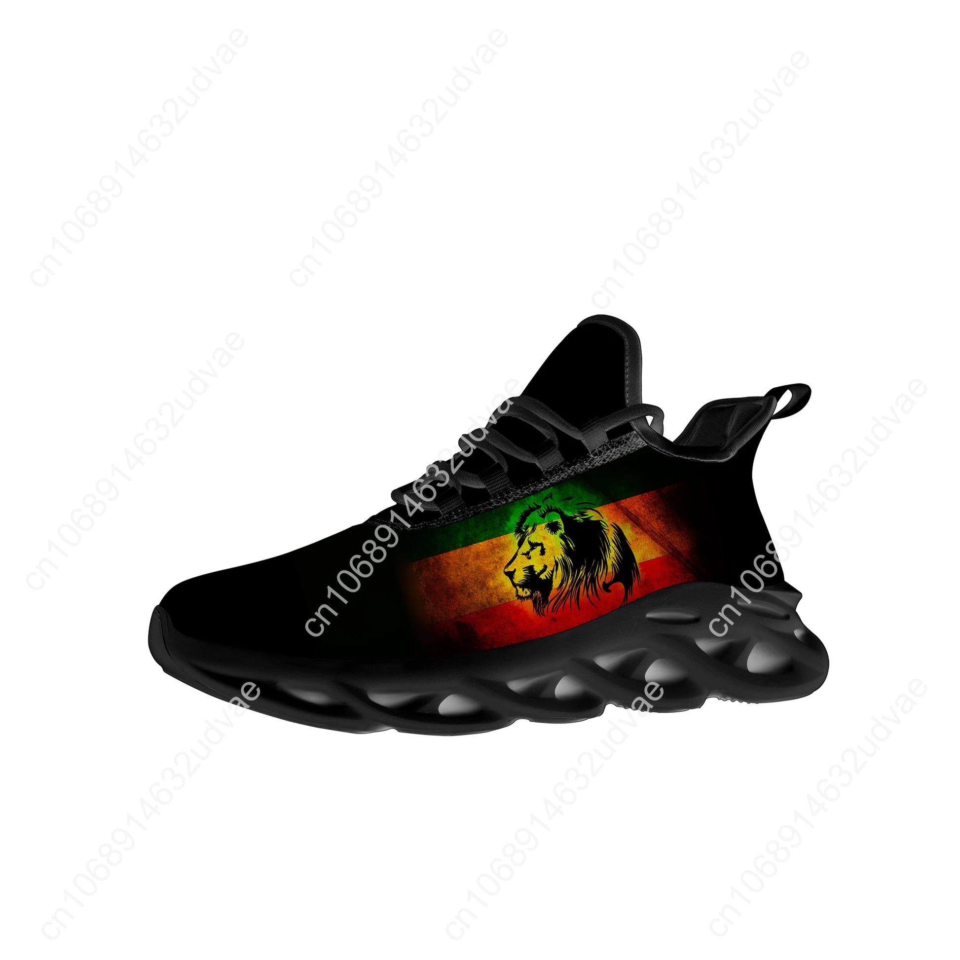 Reggae Rastafarian Rasta Rastafari Lion of Judah Flats Sneakers Mens Womens Sports Running Shoes Sneaker Customized Made Shoe