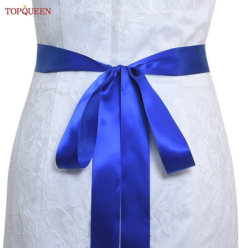 Topqueen Silver Rhinestone Belt Wedding Bride Belt Belts for Women Wide Rhinestones Appliques for Dresses Glitter Belt S04