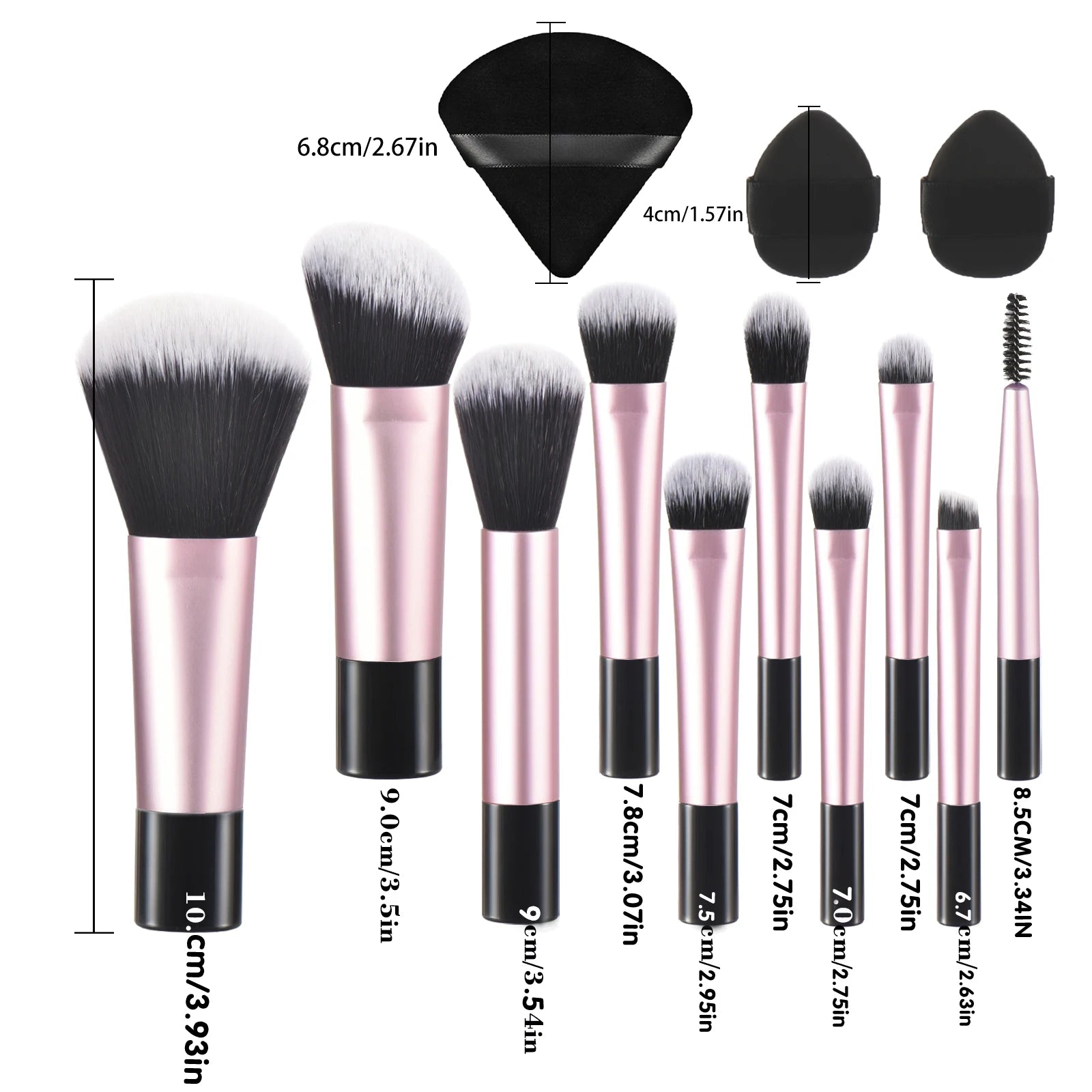 10 Color Mini Makeup Brush Travel Portable Makeup Tool Makeup Puff - Palm Brush Professional Makeup Tool Set Christmas Gift - My Store